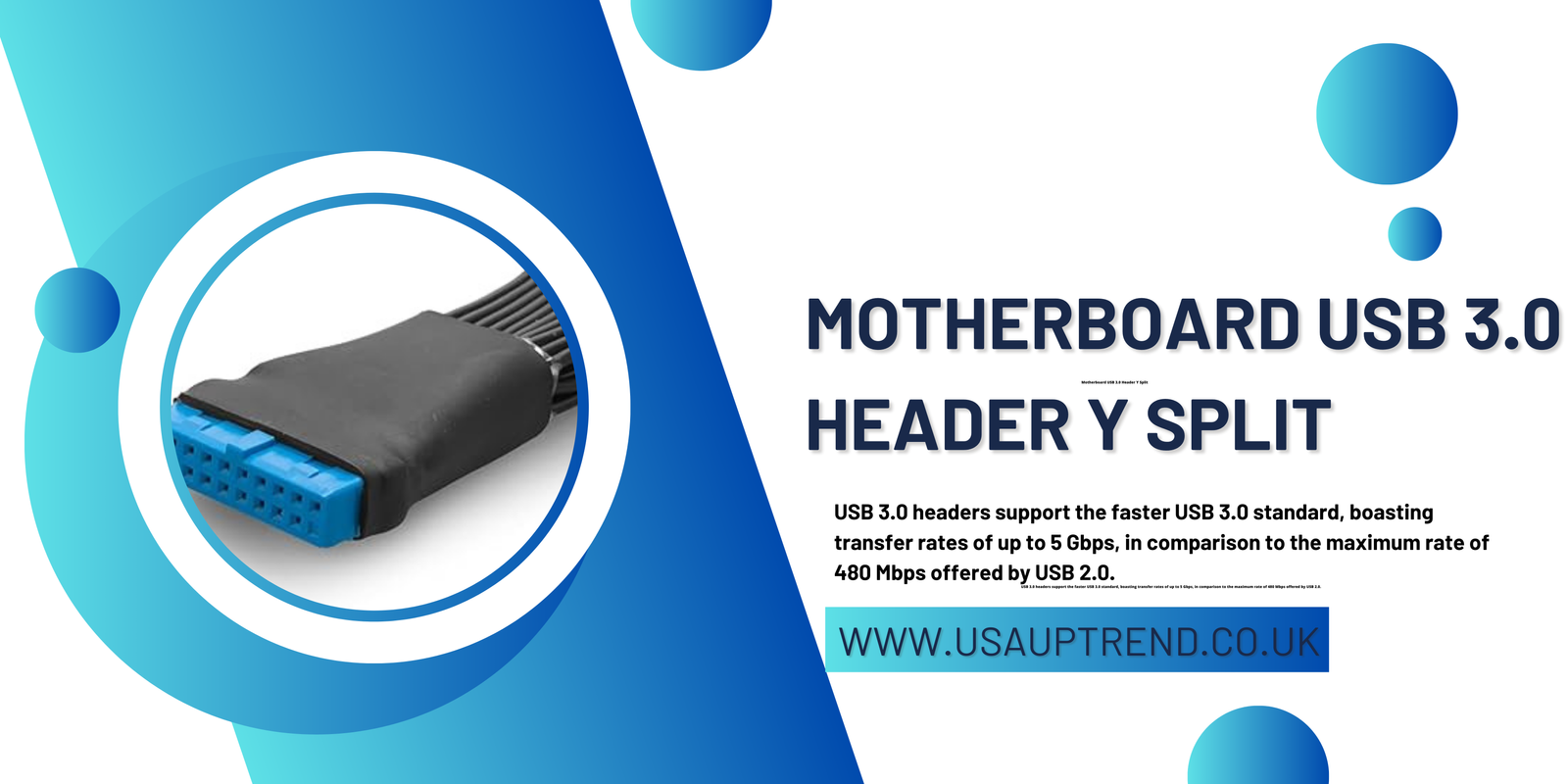 to Motherboard USB 3.0 Header Y Split